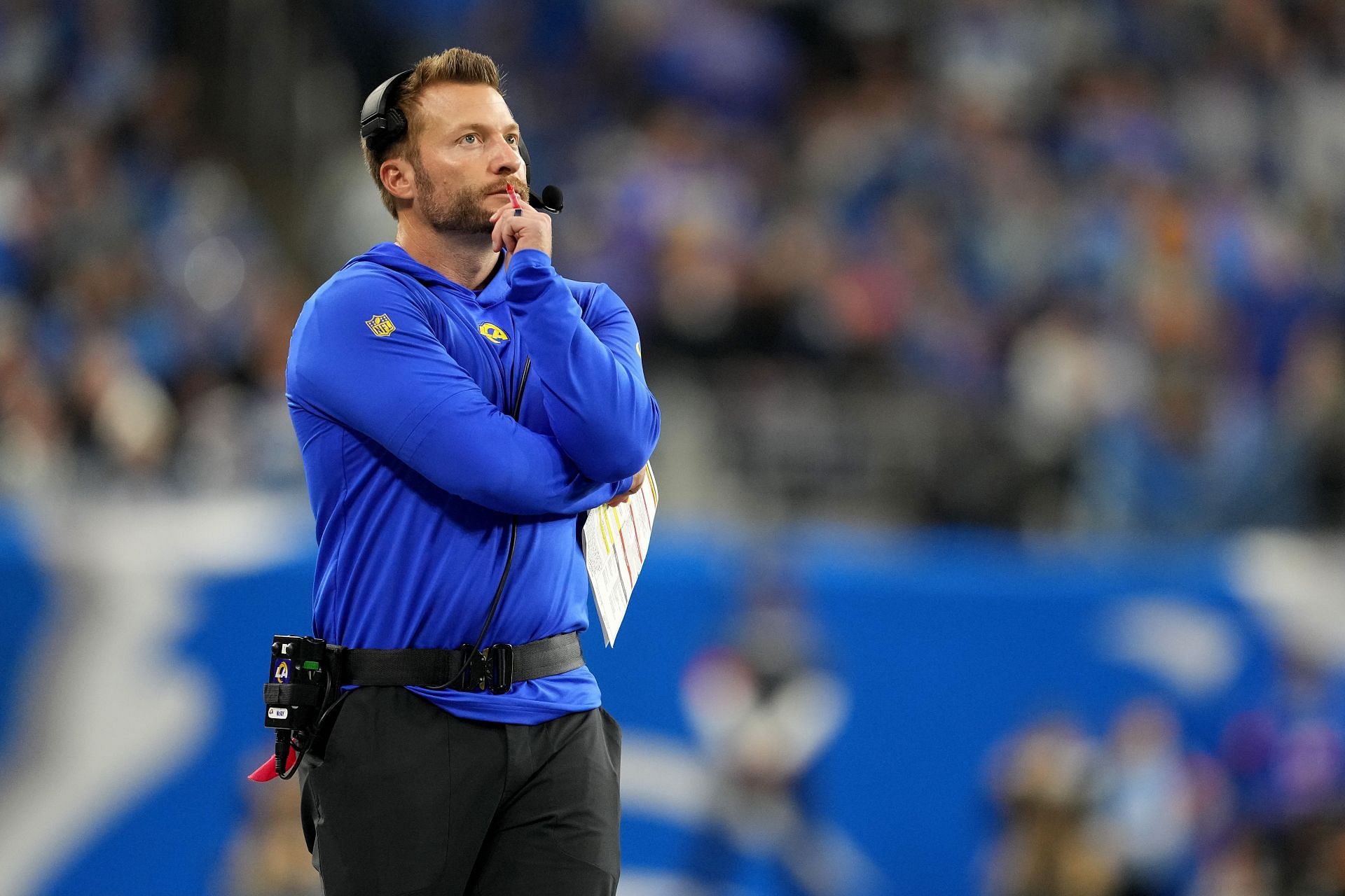 Sean McVa during the NFC Wild Card Playoffs - Los Angeles Rams v Detroit Lions